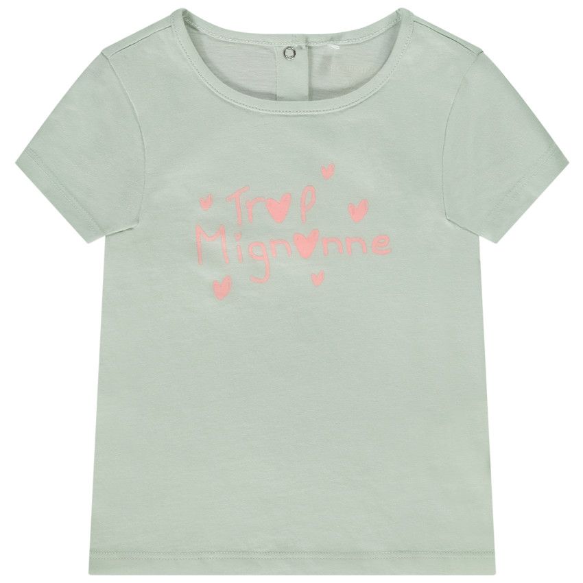 T-shirt manches courtes print fantaisie pour bébé fille - Vert