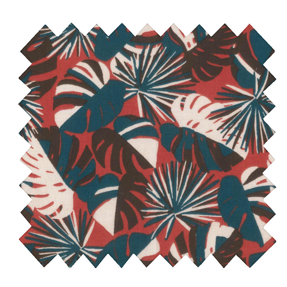 Tissu Coton Au Mètre Feuillage Graphique Ex1094