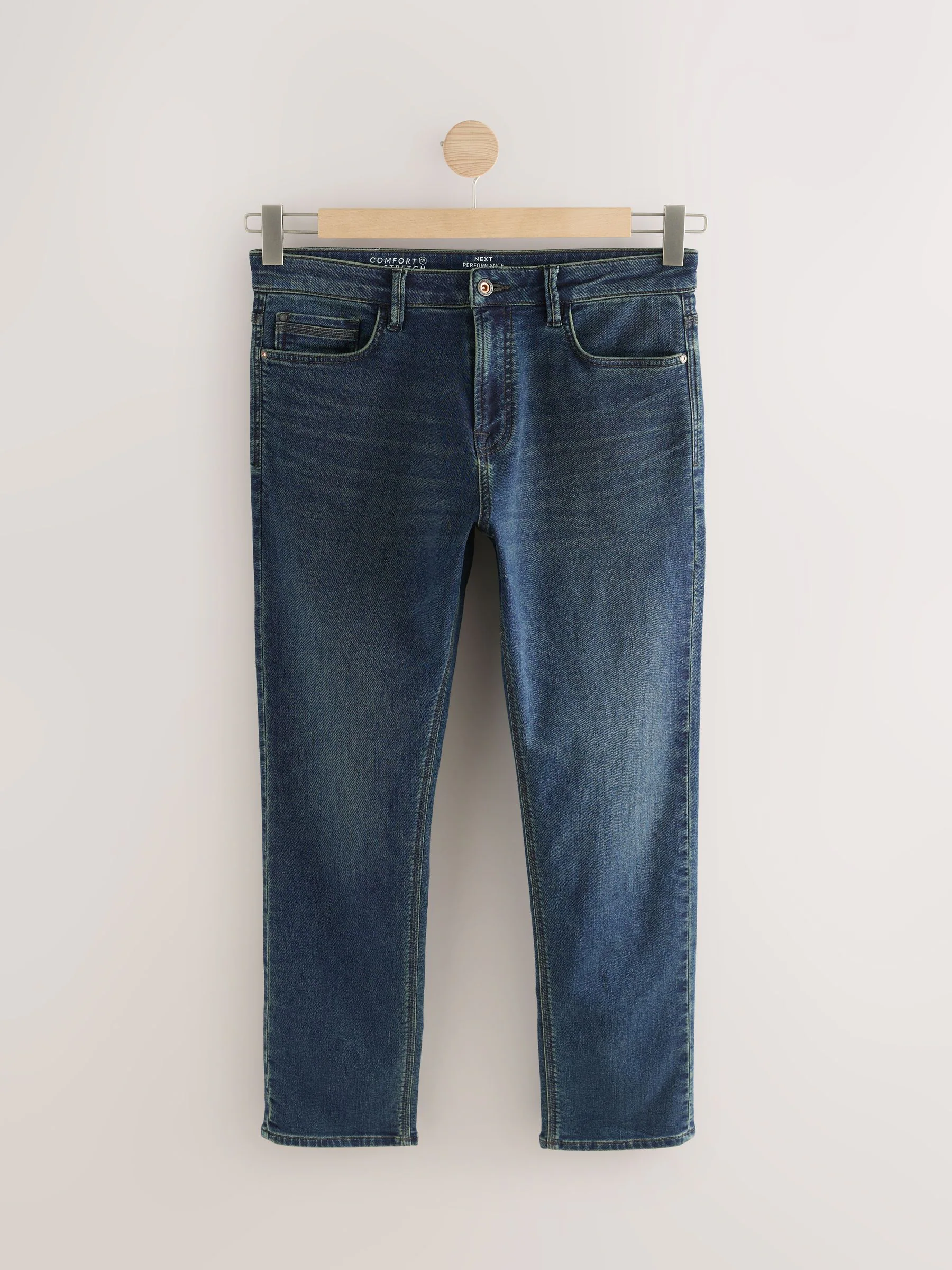 Vintage getint blauw - Slim Fit - Comfortabele stretchjeans