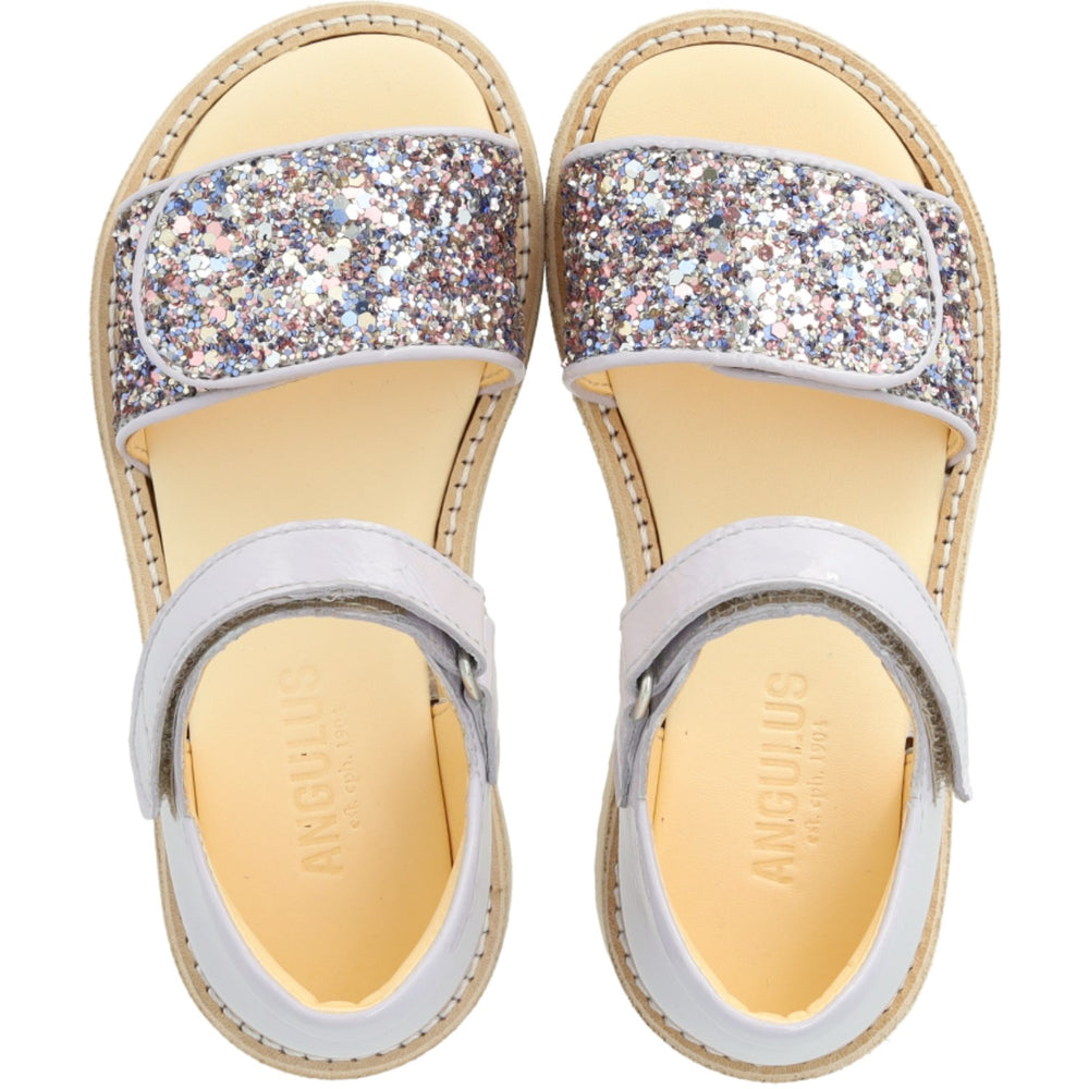 Køb Angulus Lilac/Pastel Multi Glitter Laksandal Med Funklende Glitterdetalje