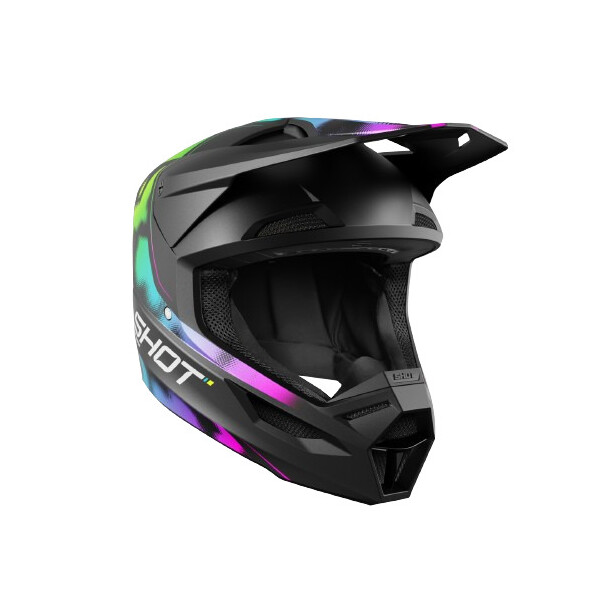 Shot - Casque Race Nitro Noir / Vert / Violet / Mat