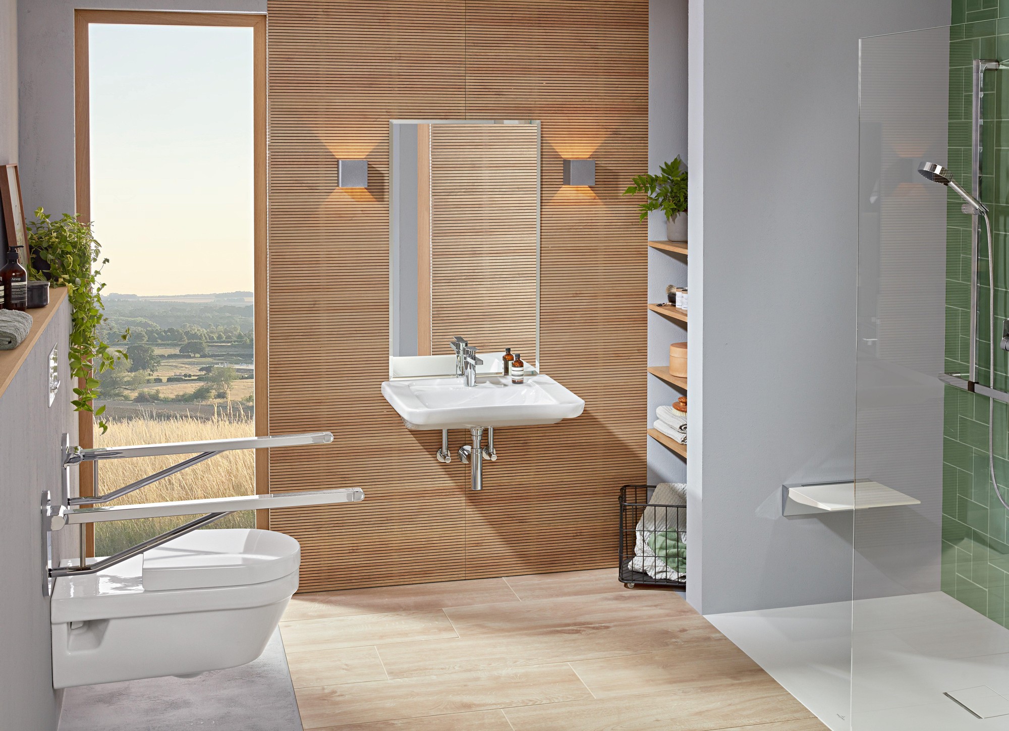Villeroy & Boch ViCare randloos toilet extra lang recht CeramicPlus met AntiBac wit glans