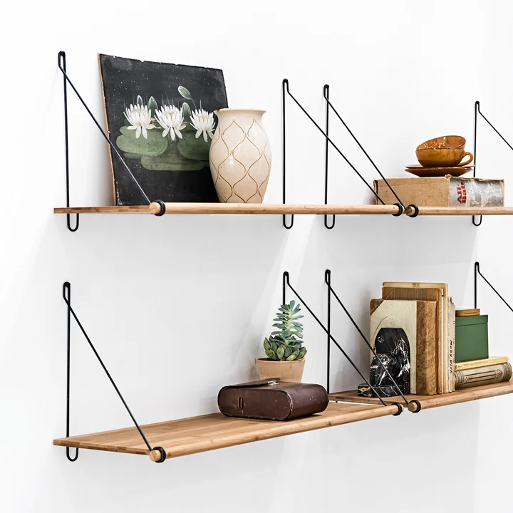 We Do Wood - Loop Shelf, Eiche geräuchert / schwarz