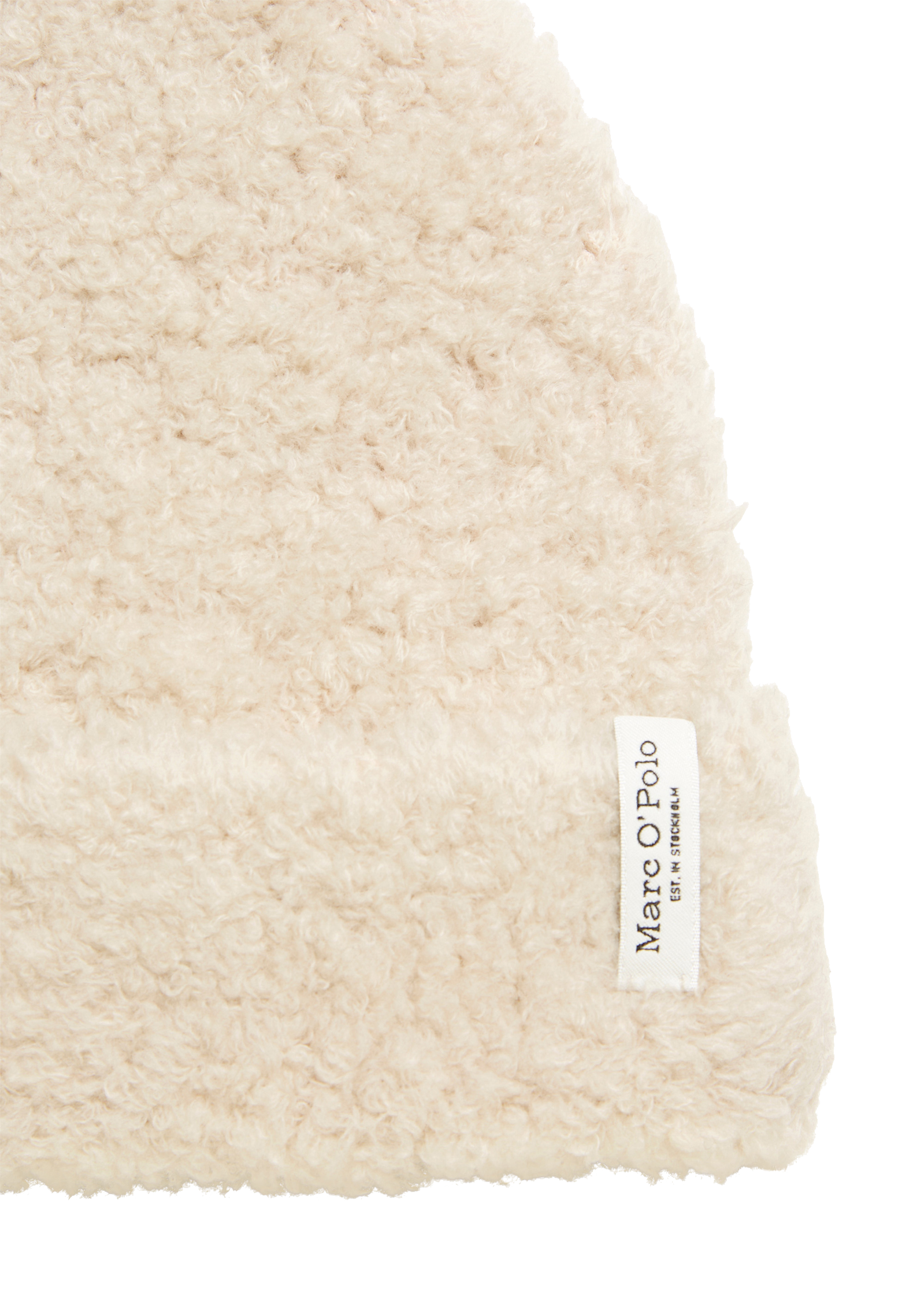 Bonnet tricoté en laine mélangée | Beige