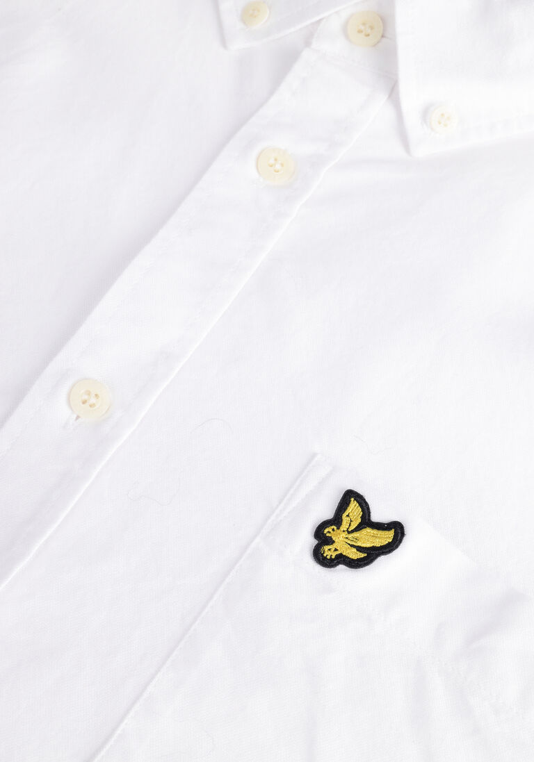 LYLE & SCOTT witte lyle & scott casual overhemd regular fit light weight oxford shirt
