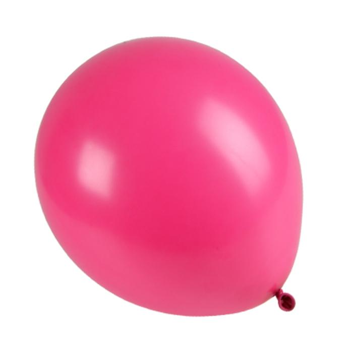 SET 10 BALLONS LATEX NATUREL D.30CM ROSE FONCE