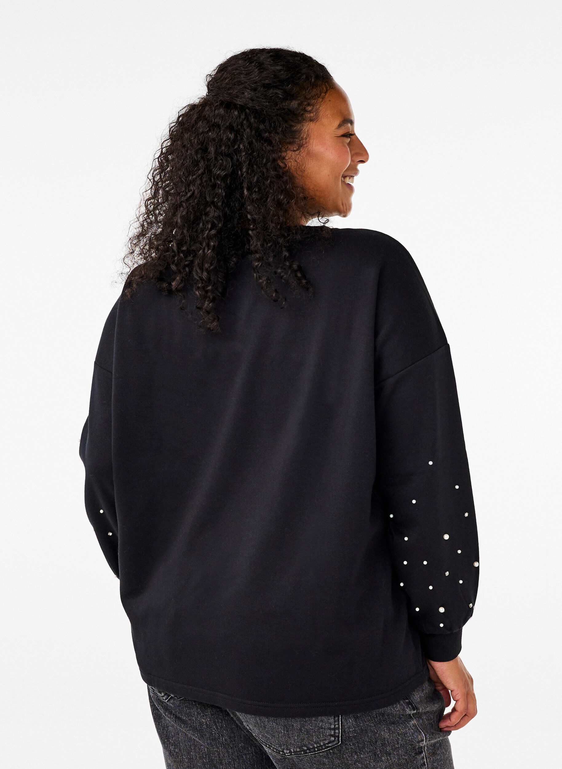 Sweatshirt med perler