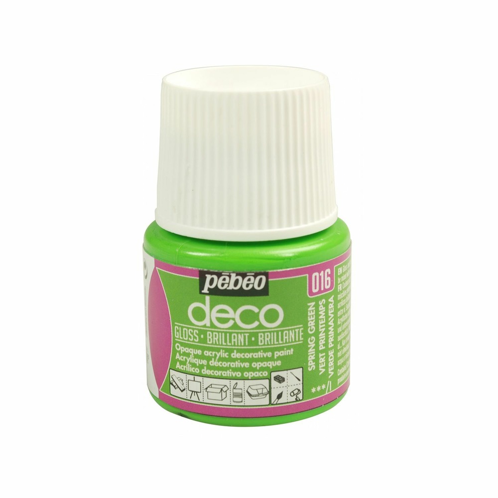 Peinture acrylique opaque brillante - vert printemps - 45 ml