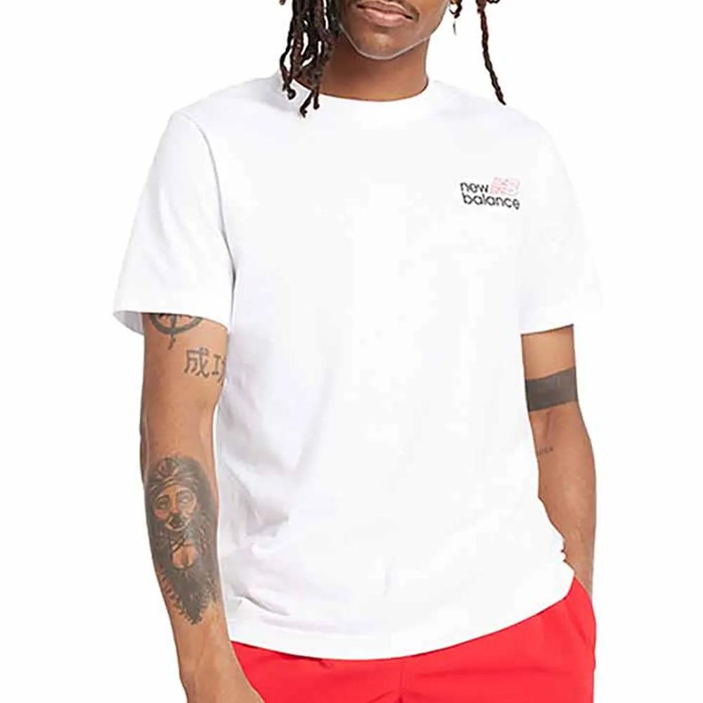 New Balance T-shirt Blanc Homme New Balance MT43901