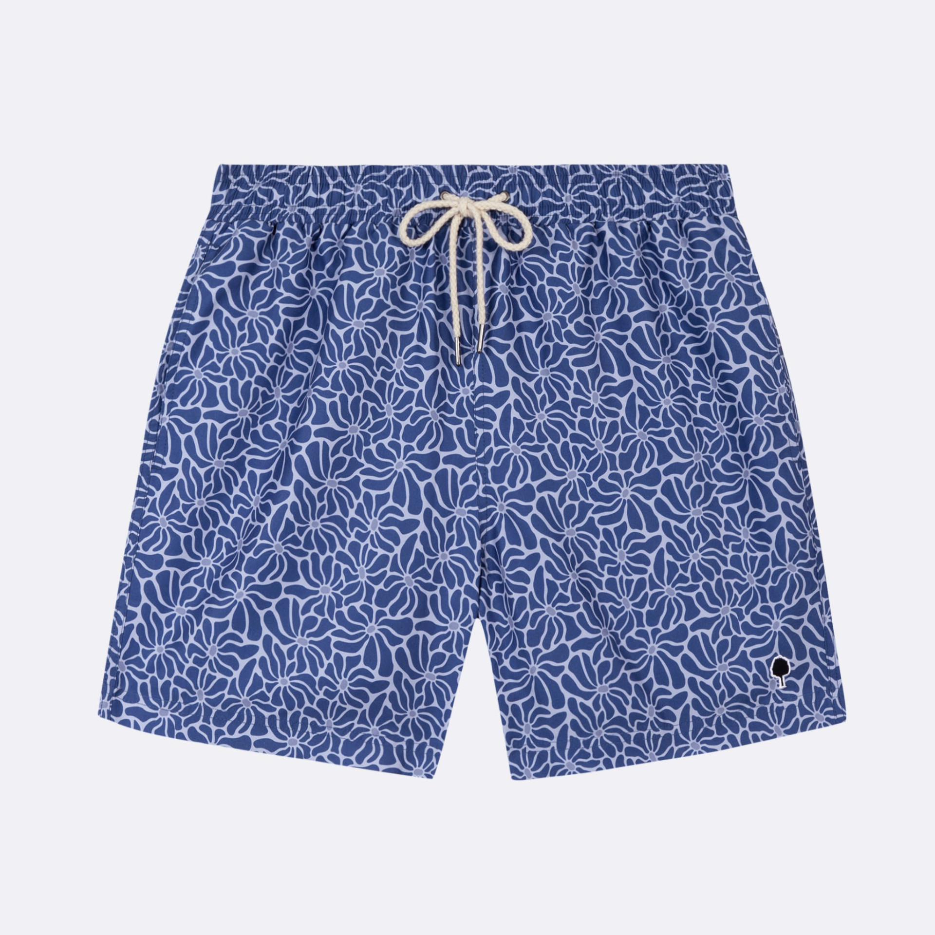 Maillot de bain bleu indigo polyester recyclé - modèle mimizan