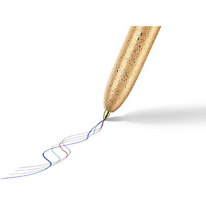 Stylo bille Bic 4 couleurs Festif rétractable point 1 mm - écriture moyenne