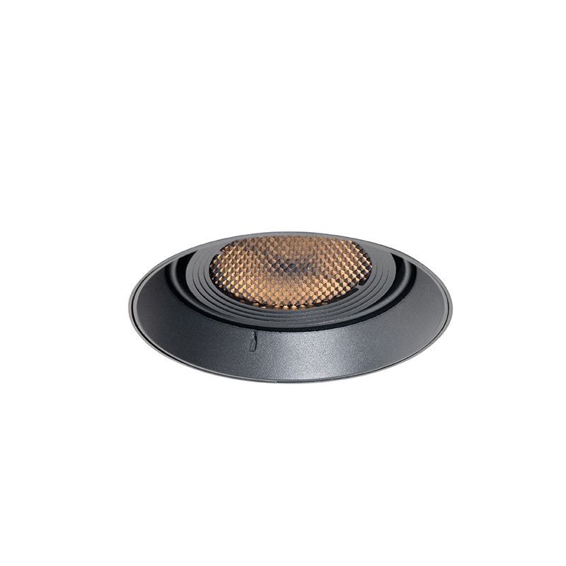 Moderne inbouwspot zwart GU10 AR70 rond trimless - Oneon Honey