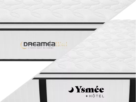 Matelas 140 x 190 cm anti-feu ressorts ensachés et surmatelas intégré ép.28cm - DELICE de YSMÉE HÔTEL