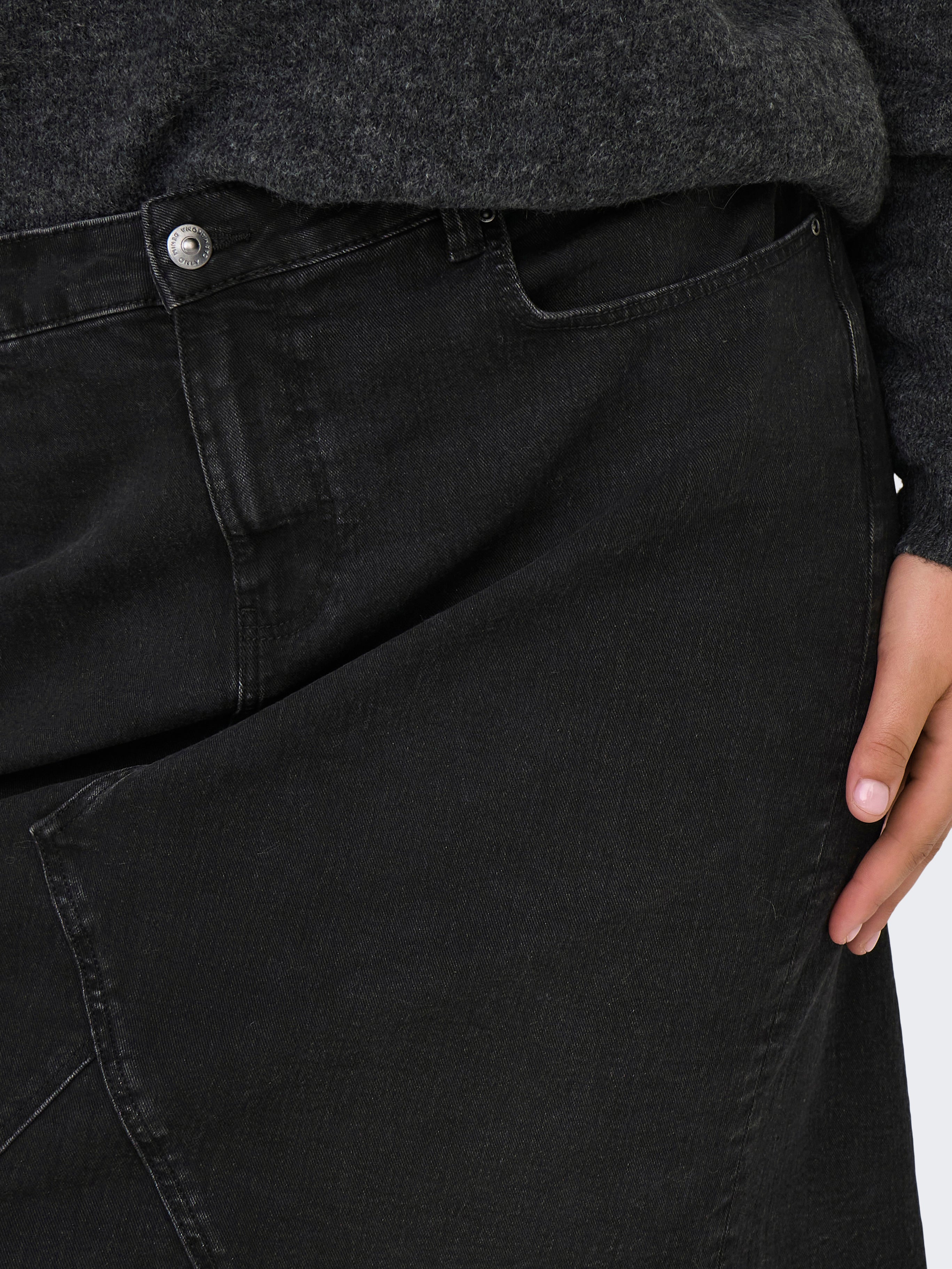 CARSLOAN Jeansrock Washed Black