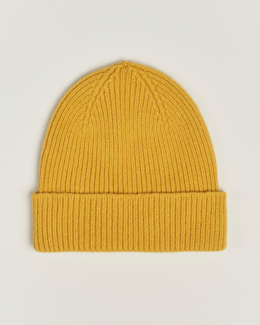 Le Bonnet Lambswool/Caregora Beanie Mustard