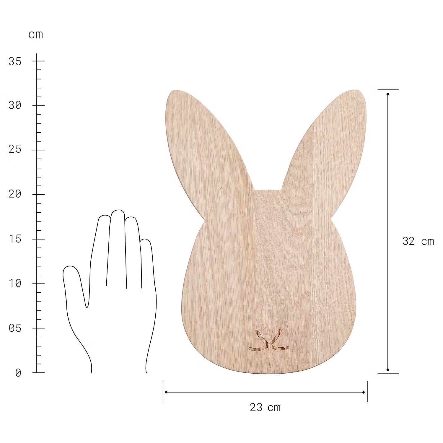 OAK KITCHEN Hase Schneidebrett