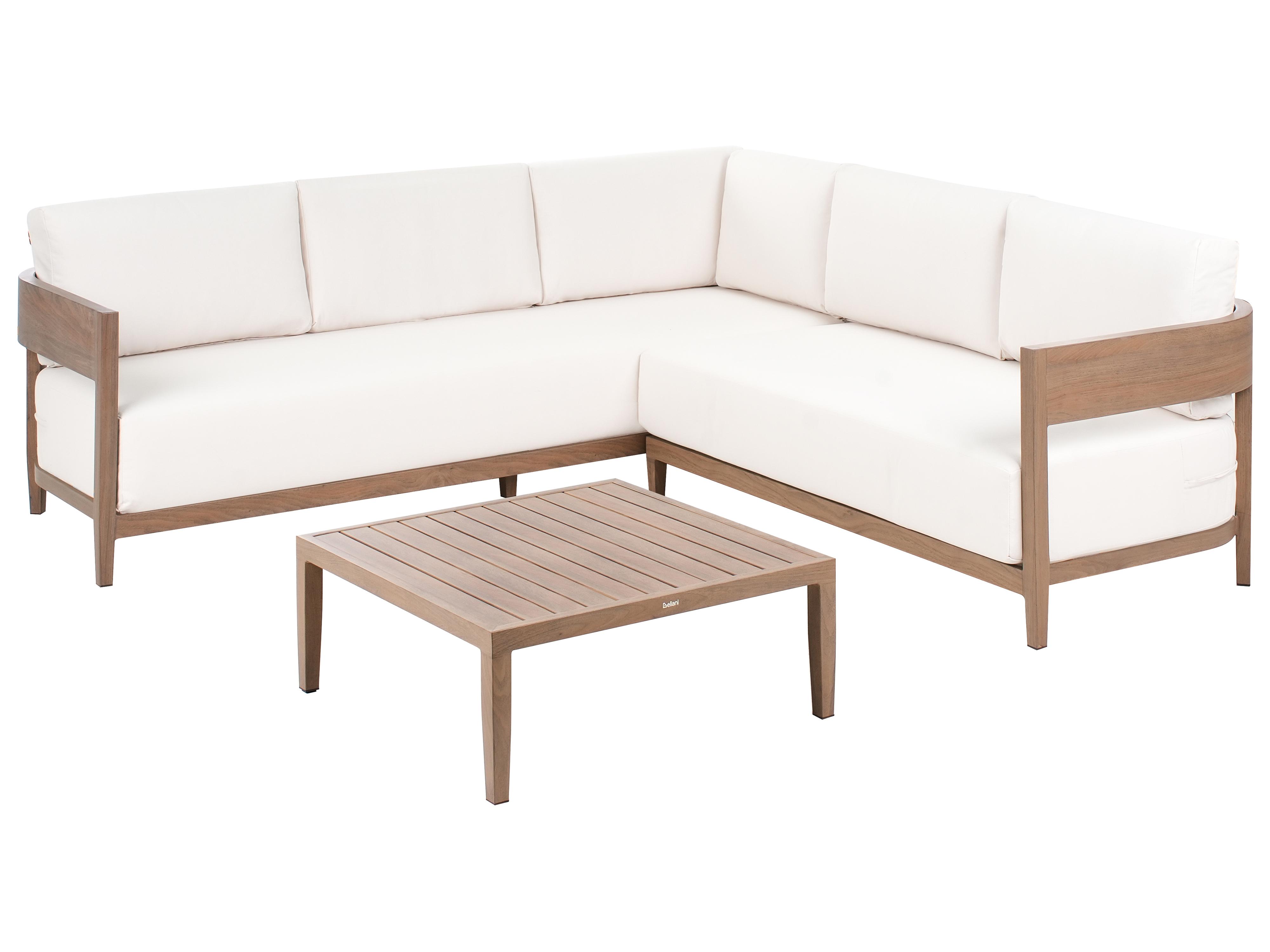 Tuin hoekloungeset met tafel 5-zits SAMPIERI linkszijdig Metaal Bruin