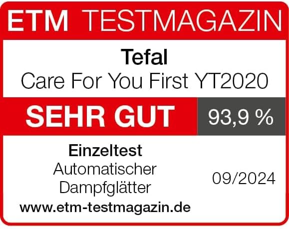 Tefal Care For You First automatischer Dampfglätter, 1500 Watt, 65 g/Min. variable Dampfmenge, Blue Technology, Dampfglätten, Auffrischen, Desinfizieren, Dunkelblau, YT2020E0