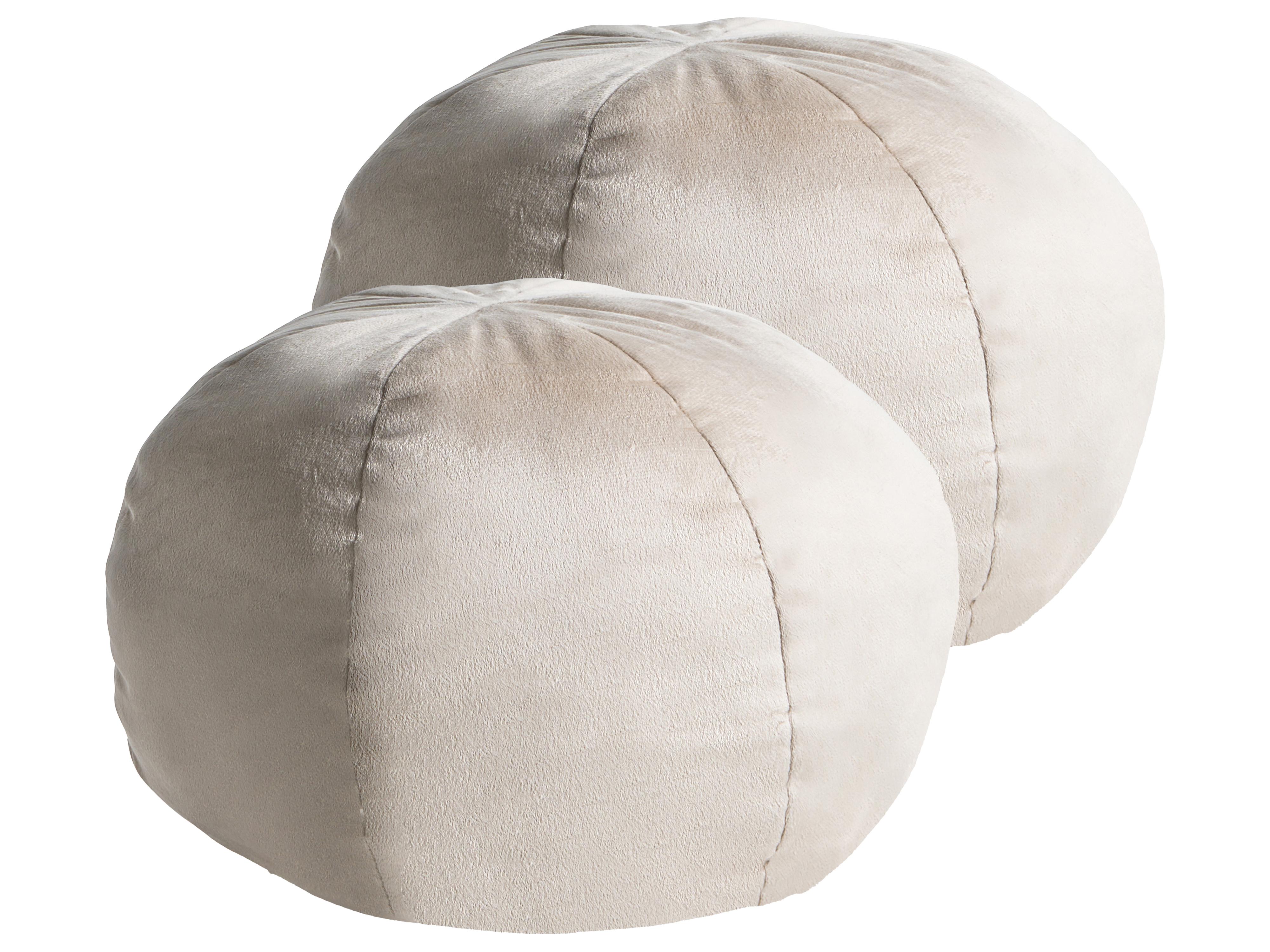Set van 2 sierkussens SALVIA Fluweel 33 x 33 cm Gebroken wit effen