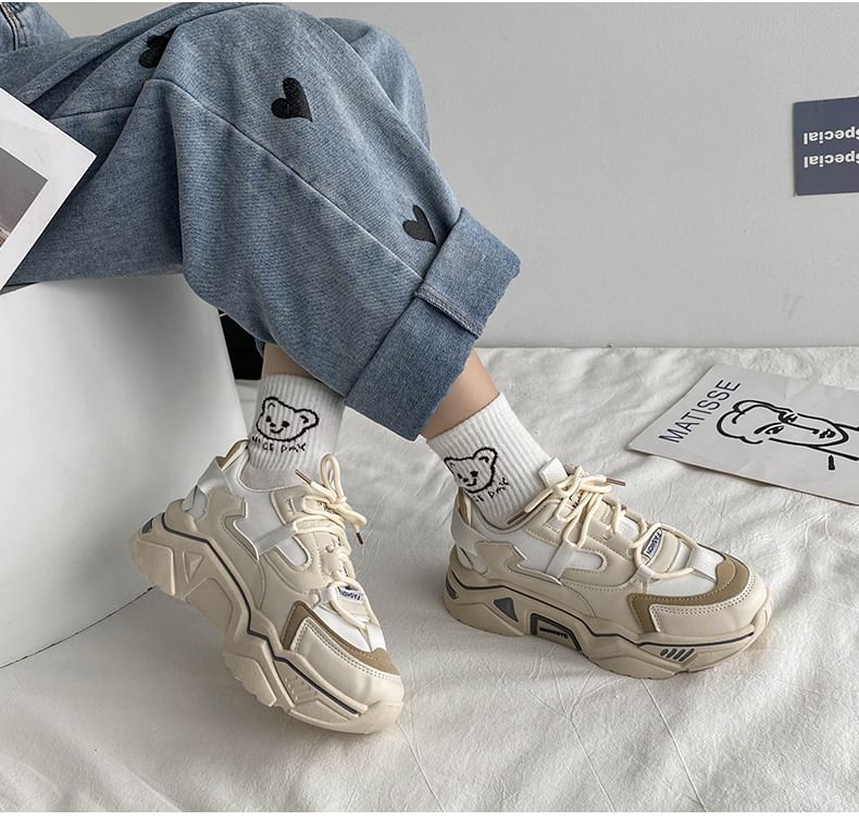 telijimi - Veterschoenen met platform