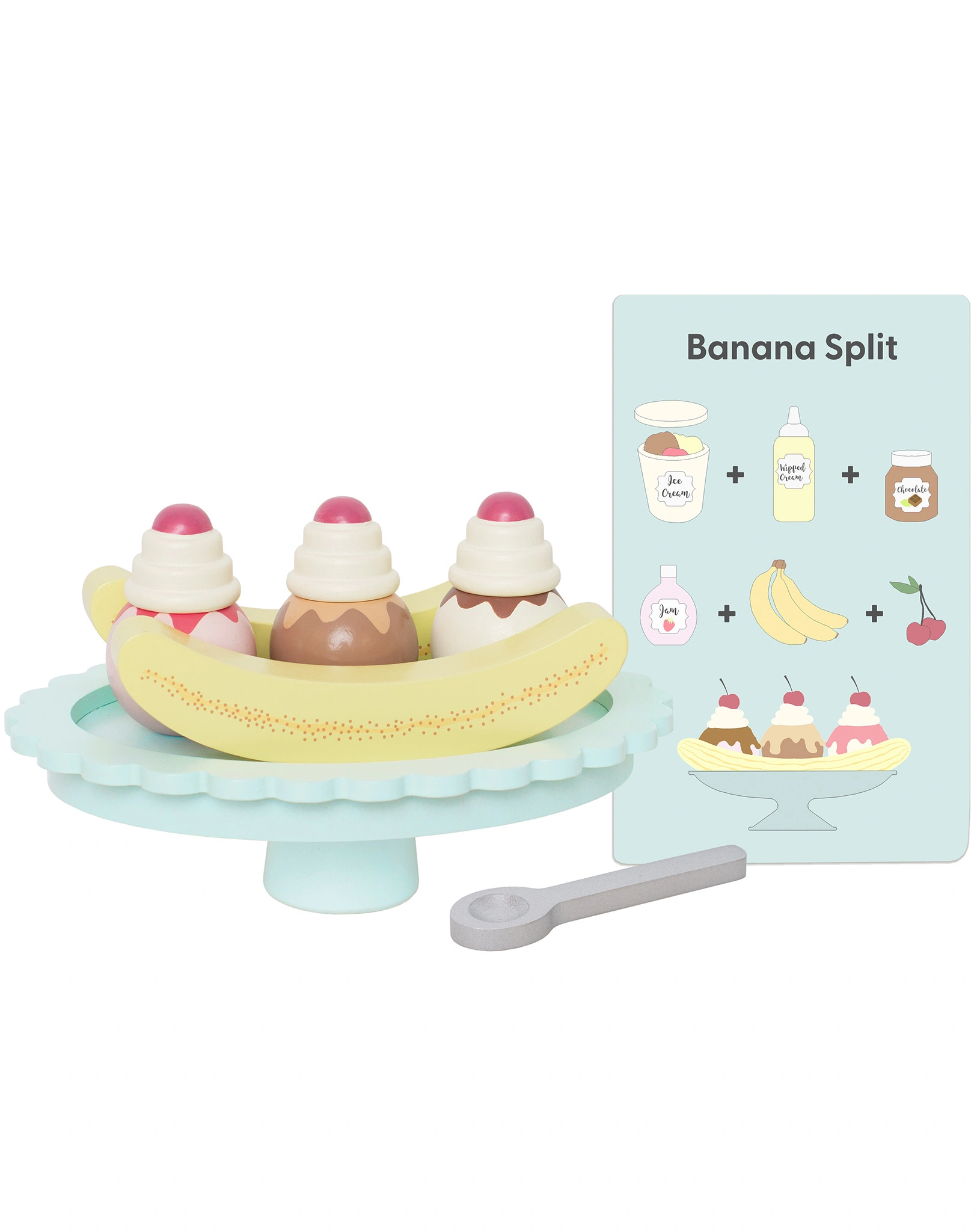 Holz-Lebensmittel BANANA SPLIT 11-teilig
