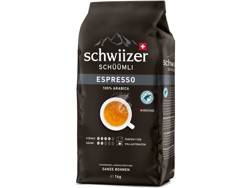 Schwiizer Kaffeebohnen Espresso 1 kg Röstkaffee in Bohnen