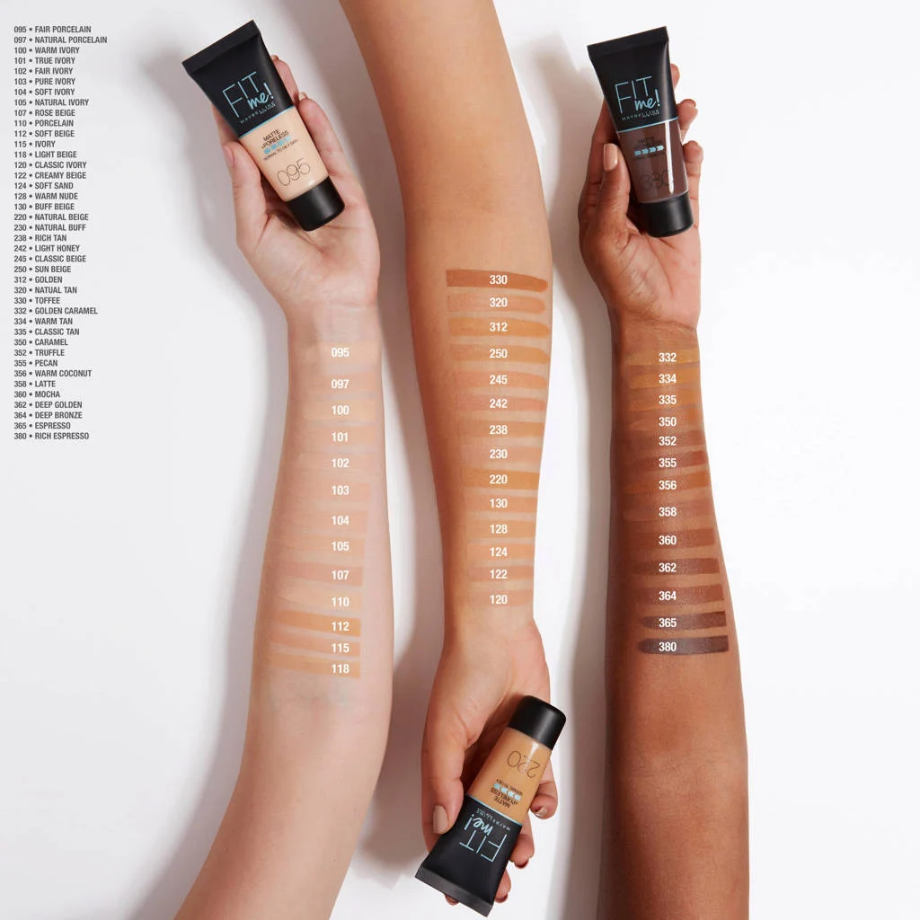 Dekkend maar blend niet fijnFit Me! Matte + Poreless liquid foundation - 115 Ivory