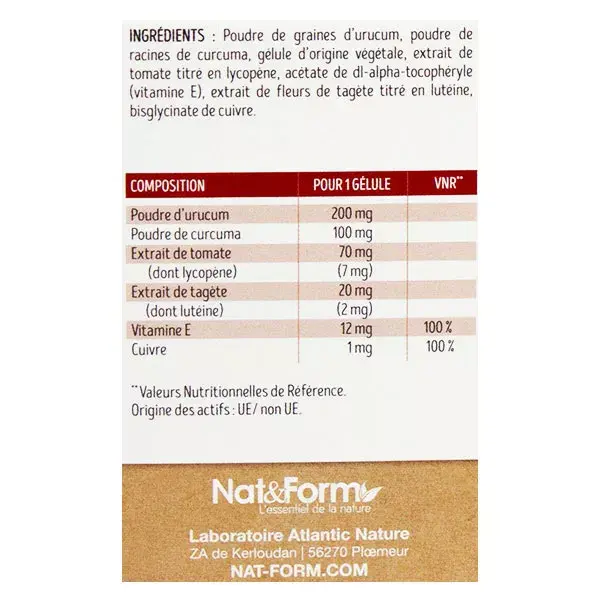 Nat & Form Lumi'Sun Autobronzant Duo 60 gélules