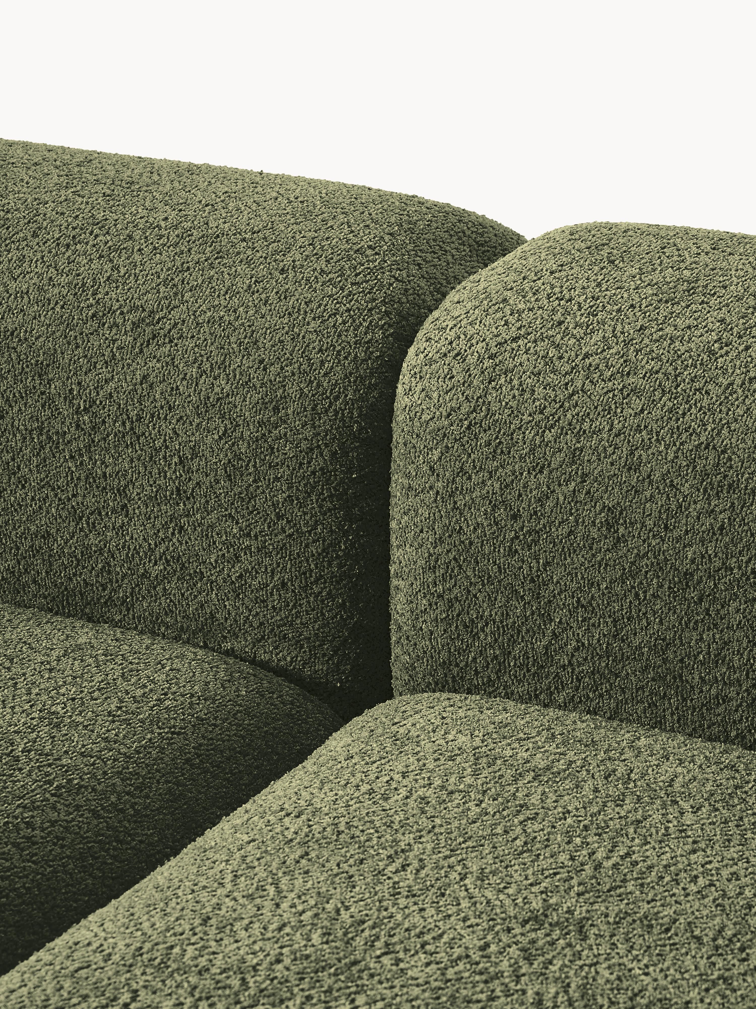 Modulaire bank Natalie (3-zits) van teddy-bouclé