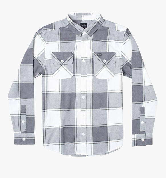 Rvca Thatll Work Flannel Youth Smoke