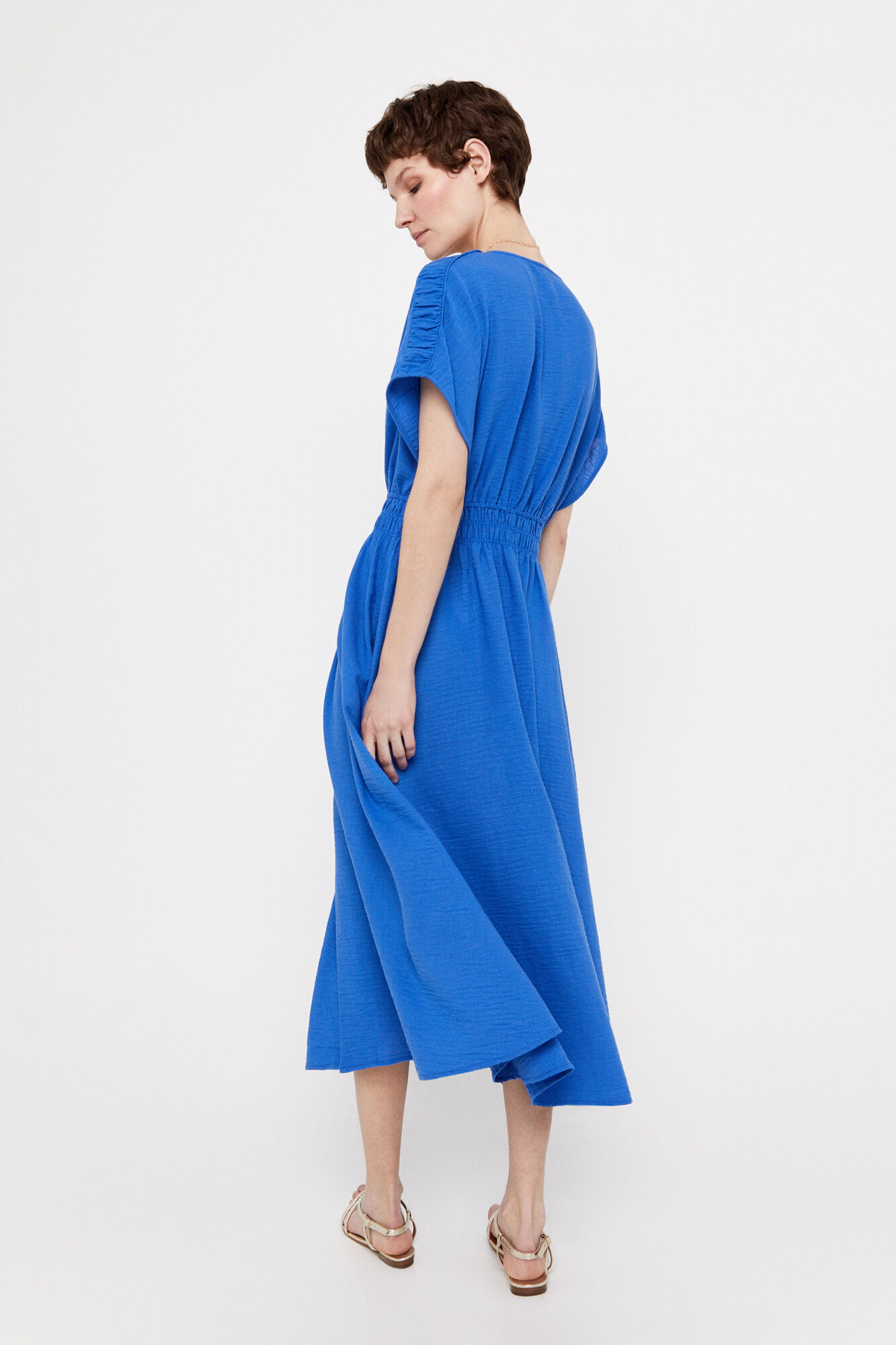Vestido texturizado - Azul