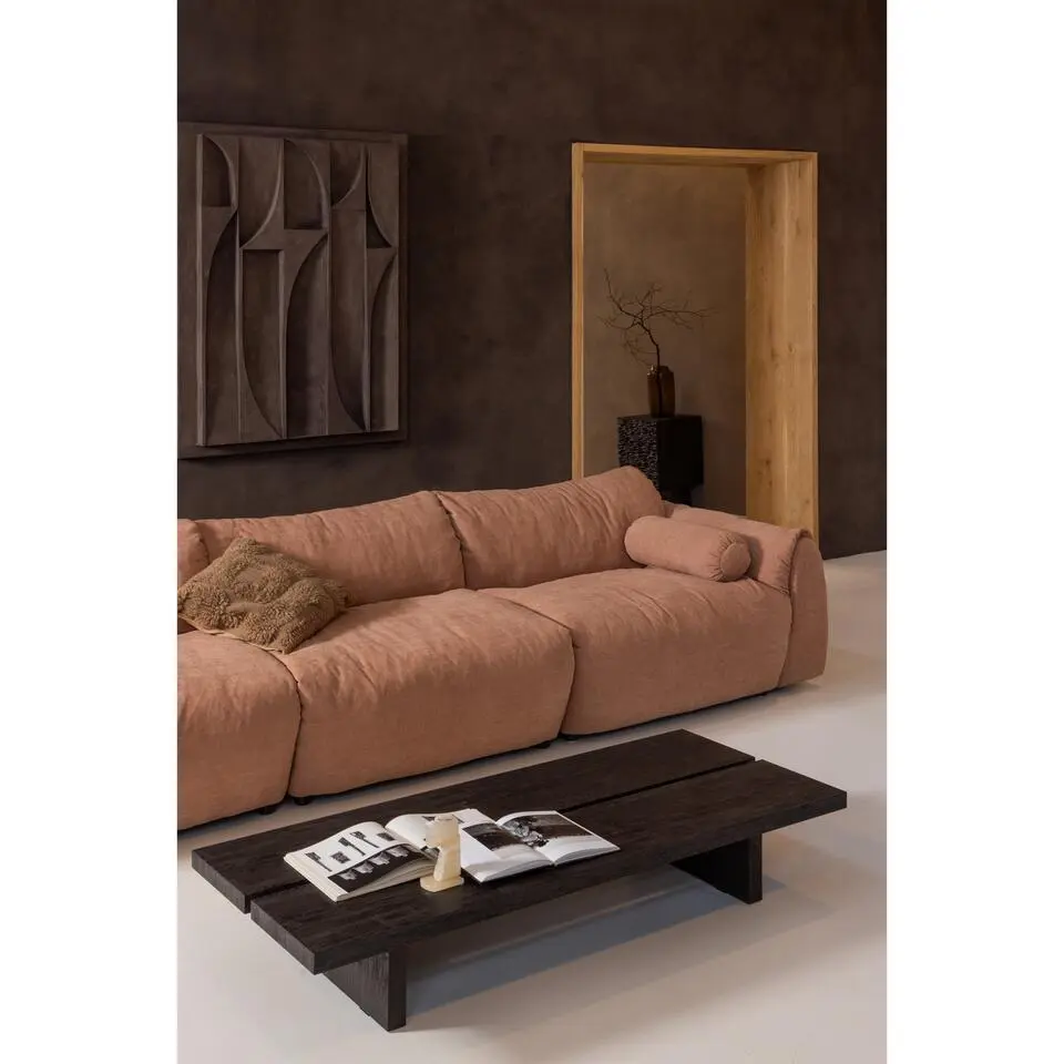 WOOOD Lion Salontafel - MDF - Donkerbruin - 25x140x60