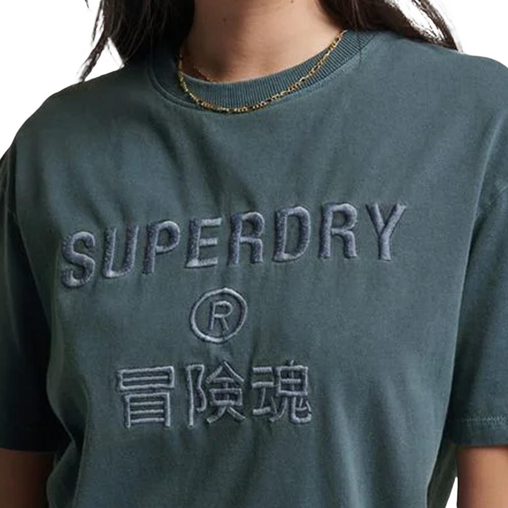 Superdry T-shirt Gris Femme Superdry Garment