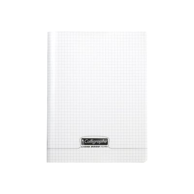 Calligraphe 8000 - Cahier polypro 17 x 22 cm - 192 pages - petits carreaux (5x5 mm) - transparent