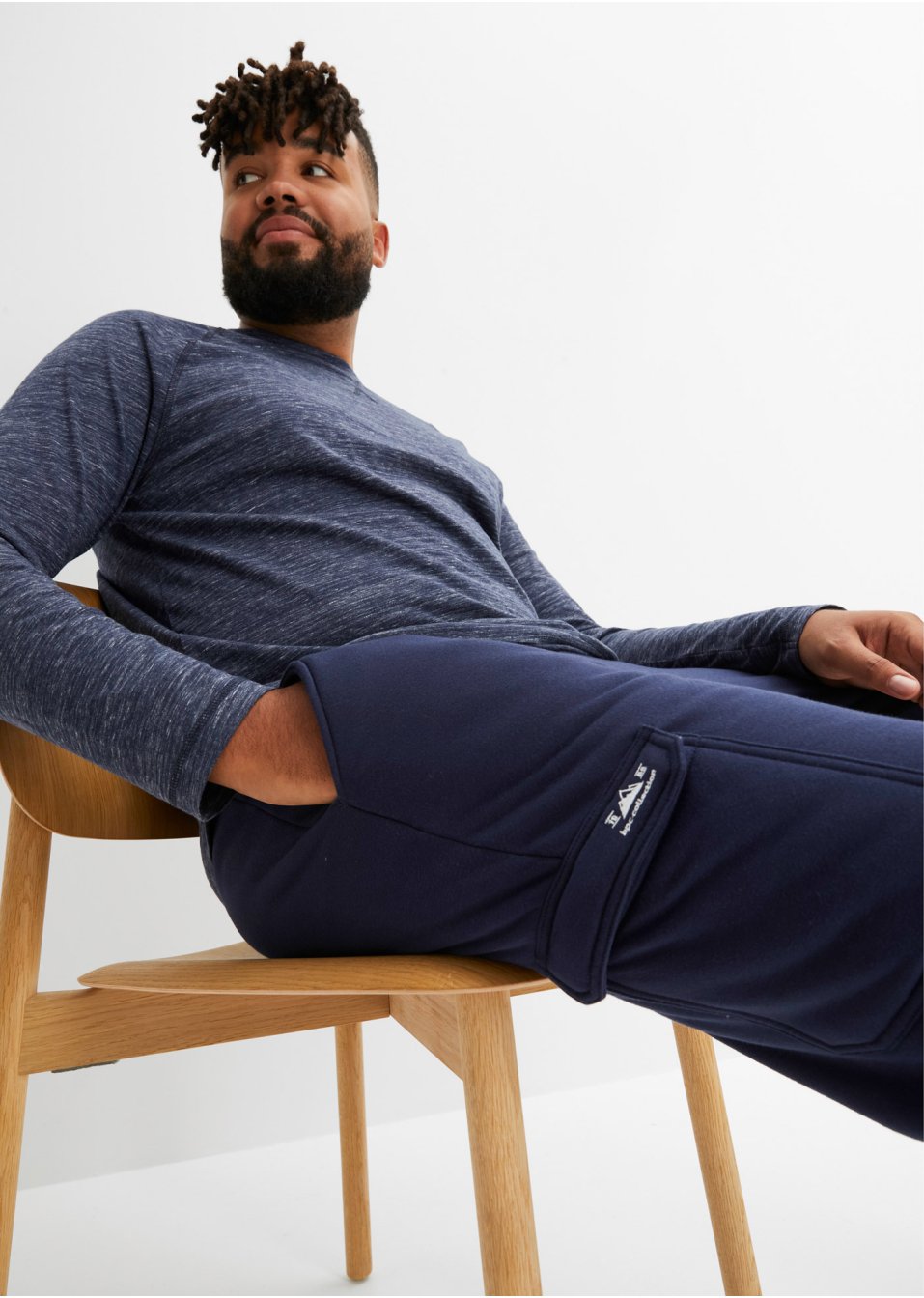 Pantalon de jogging thermo avec poches cargo et doublure peluche