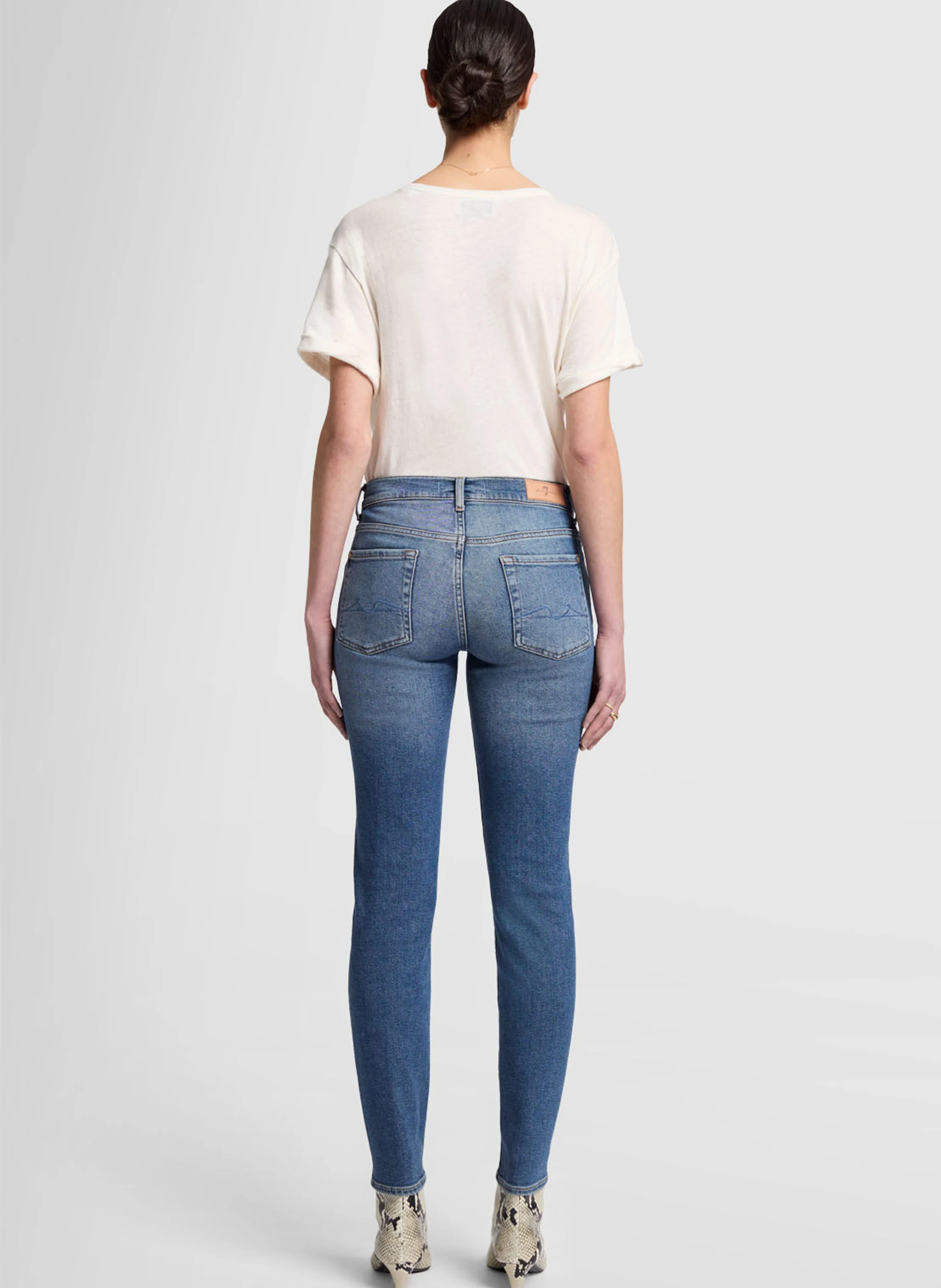 ROXANNE - Jean slim en coton mélangé | Bleu