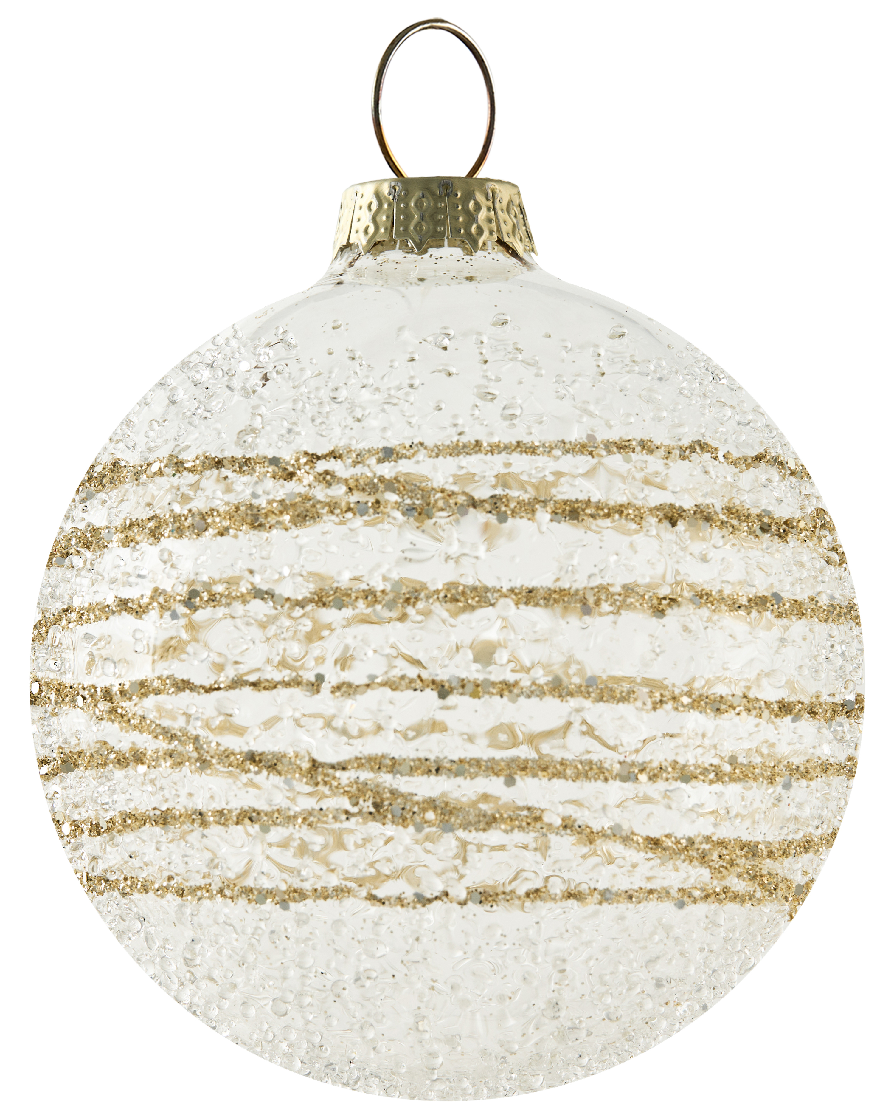 Set van 25 kerstballen ICICLE Glas Transparant/goud