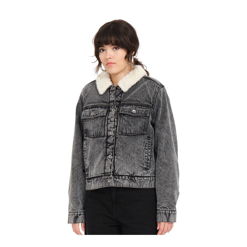 Volcom RADSTONE DENIM - Veste Femme black
