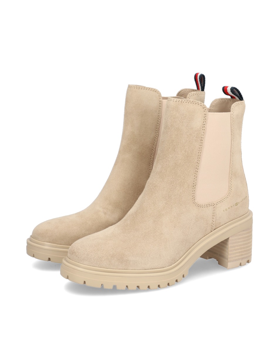 ESSENTIAL MIDHEEL SUEDE BOOTIE
