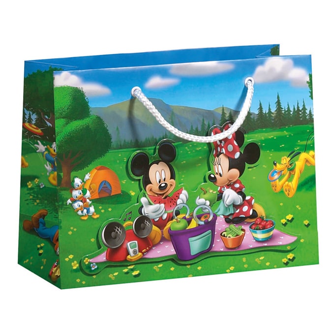 Mickey und Minnie - Geschenktasche - 22,5 x 9,2 x 17 cm