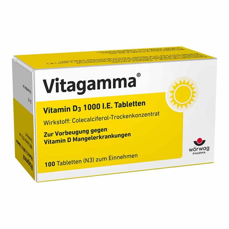Vitagamma® D3 1.000 I.E. Vitamin D3 Tabletten, 100 St
