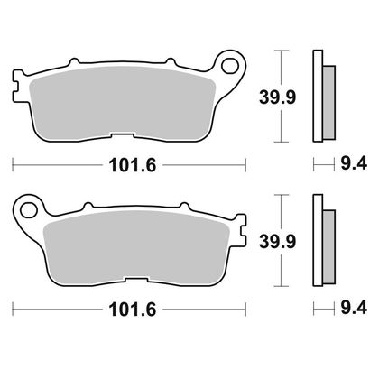 Plaquettes de freins SBS 892LS Sinter Métal Fritté arrière