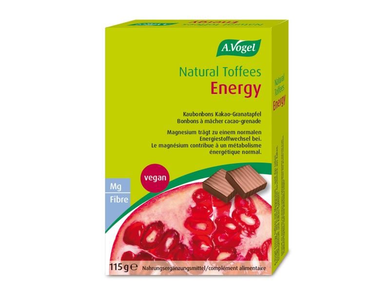 A. Vogel Natural Toffees Energy Granatapfel 115 g Vegane Kaubonbons