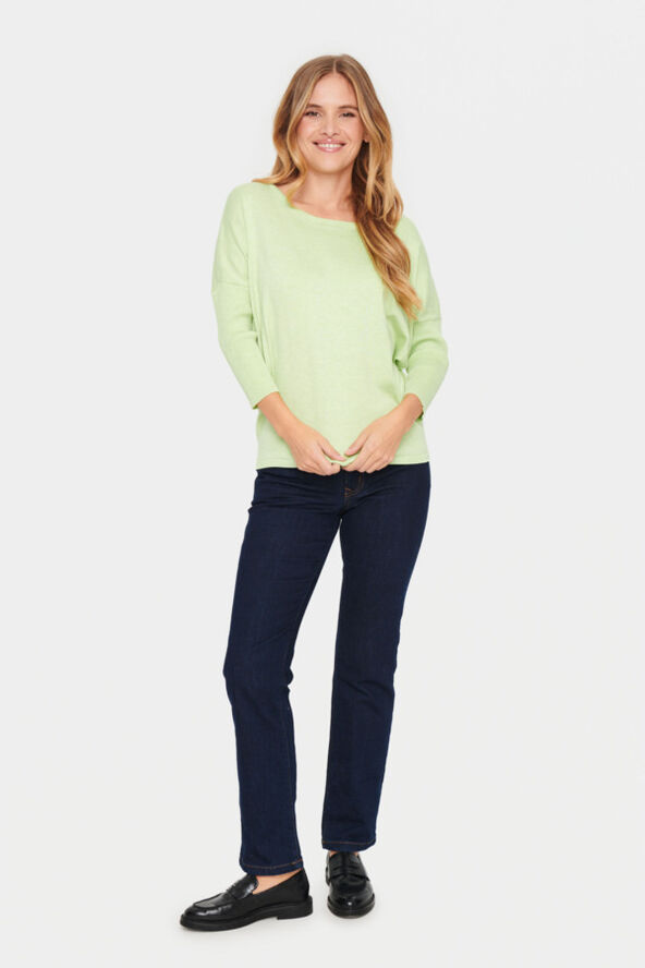 Saint Tropez A2561, MilaSZ R-Neck Pullover Seedling melange