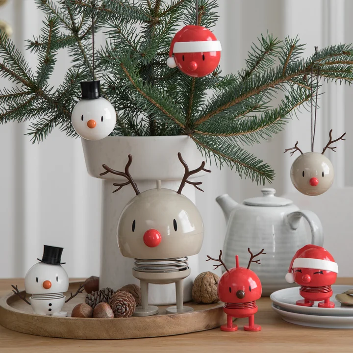 Hoptimist - Small Santa Snowman, weiss
