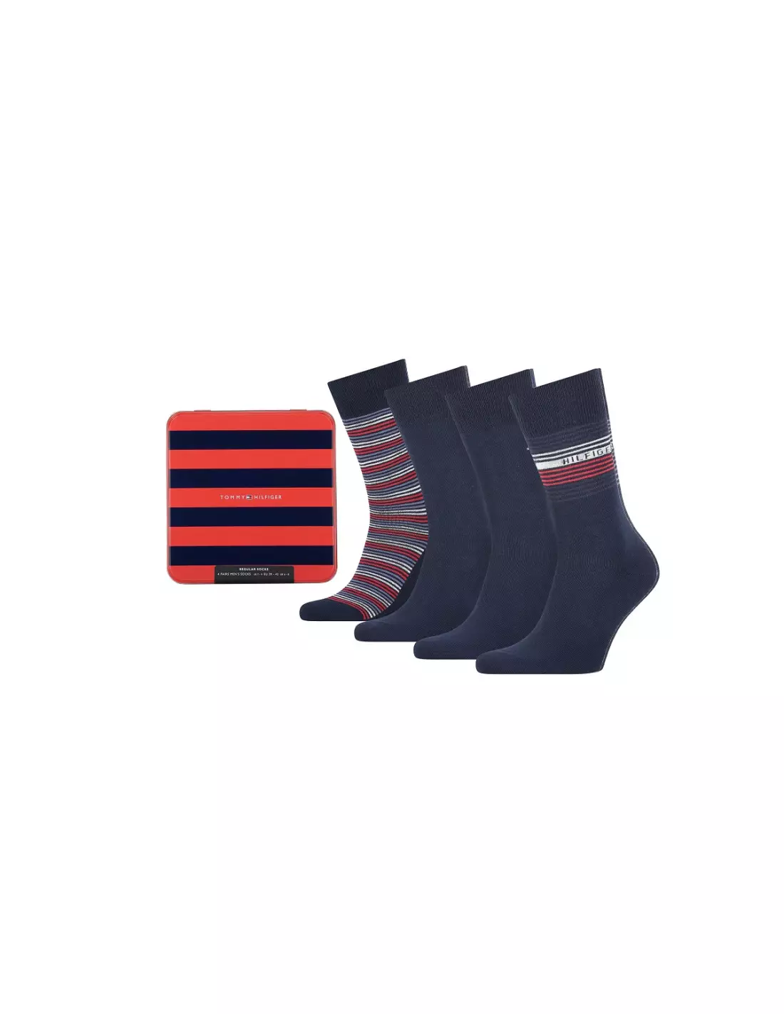 TOMMY HILFIGER Coffret cadeau 4 paires - Chaussettes Navy