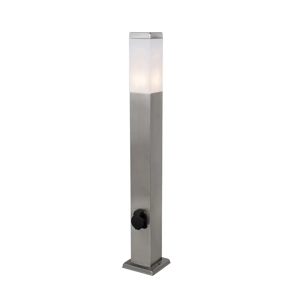 Qazqa staande buitenlampen malios zilverkleurig e27