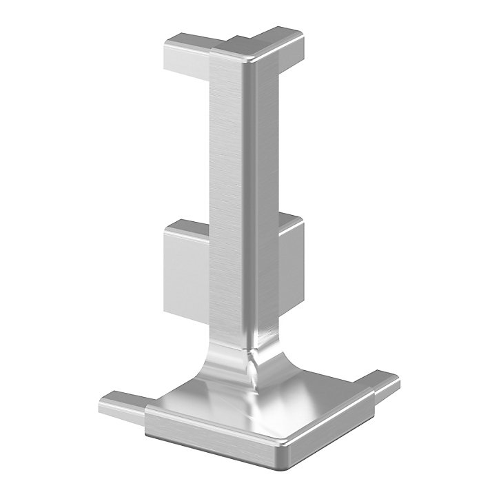 Angle extérieur pour rail de plan de travail acier brossé Caraway Innovo GoodHome