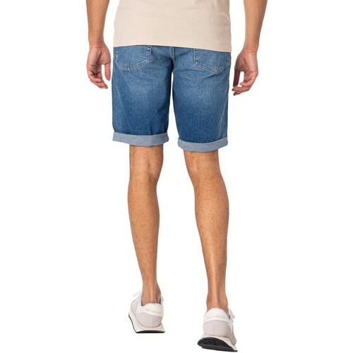 Calvin Klein Jeans - Pantalones Cortos De Mezclilla Delgada Azul