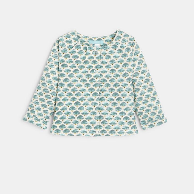Cardigan jersey graphique vert bébé fille Vert